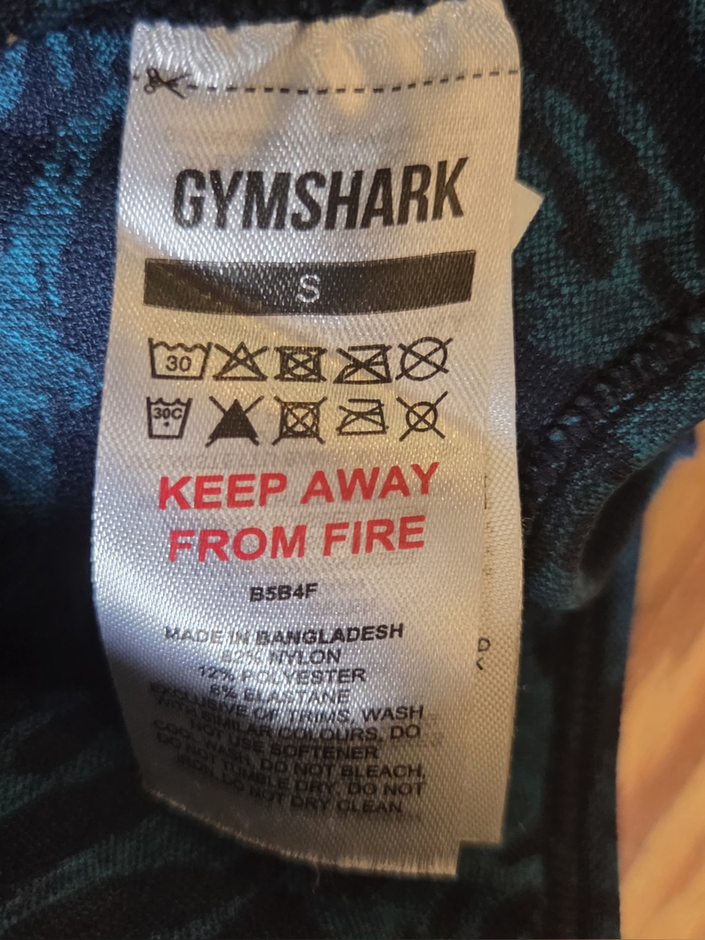 Gymshark Electric Blue Zebra Print Sports Bra & Leggings Set - Picture 8 of 11